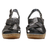 BORN Strappy Sandals Black Leather Womens UK 7