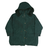 ESSENTIAL ELEMENTS Womens Green Zip Jacket XL Polyester Blend Embroidered