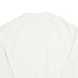 VANS Mens White Crew Neck M Cotton Blend Logo Sweatshirt Colour Block Cuffs