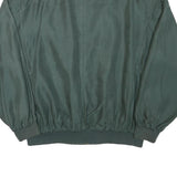 HAPPY LIFE Mens Green Bomber Jacket L Polyester Blend Plain Zip Comfortable