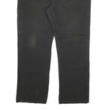 DICKIES Mens Black Regular Fit Straight Cotton Blend Jeans W40 L30 Workwear Zip