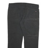 DICKIES Mens Black Regular Fit Straight Cotton Blend Jeans W40 L30 Workwear Zip