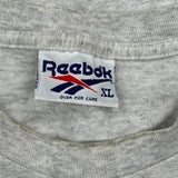 Single Stitch Green Bay Packers Reebok Football T-Shirt - XL Gray Cotton