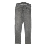 LEVI'S Mens Slim Grey Denim Cotton Blend Jeans W28 L28 Zip Classic Fit