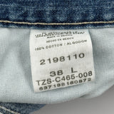 Lee Carpenter Shorts - 38W 11L Blue Cotton