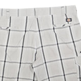 DICKIES Mens Shorts White & Grey Large XL W40 Cotton Blend Classic Fit Cargo