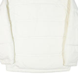 ELLE Mens White Jacket S Polyester Blend Plain Zip Up Warm Casual Winter