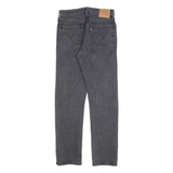 LEVI'S 501 Womens Jeans Black Regular Straight Denim Raw W30 L30 Classic Button