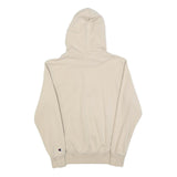 CHAMPION Mens Beige Hoodie S Cotton Blend Pullover Classic Logo