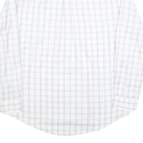 TOMMY HILFIGER Mens White & Blue Shirt Check XL Classic Fit Cotton Blend