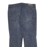 ANGELO LITRICO Mens Jeans Blue Regular Straight Denim Medium W38 L32 Casual Zip