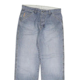 RIVER ISLAND Mens Regular Fit Blue Denim Jeans W32 L32 Button Closure Casual