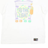 NIKE Mens White To The Light Graphic T-Shirt XL Short Sleeve Crew Neck Casual