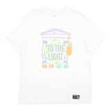 NIKE Mens White To The Light Graphic T-Shirt XL Short Sleeve Crew Neck Casual