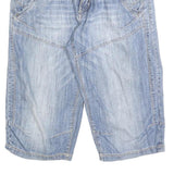 S OLIVER Mens Denim Blue Casual Shorts M W34 Light Wash Cotton Blend