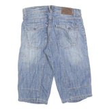 S OLIVER Mens Denim Blue Casual Shorts M W34 Light Wash Cotton Blend