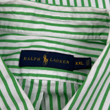 Ralph Lauren Striped Shirt - 2XL Green Cotton