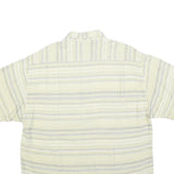 RALPH JANSON Mens Beige & Grey Striped Casual Shirt L Cotton Blend Summer