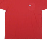 POLO RALPH LAUREN Mens Red Plain T-Shirt L Short Sleeve Crew Neck Pocket