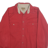 FADED GLORY Mens Red Shirt L Button Cotton Double Pocket Casual Workwear