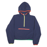 NEW BALANCE Womens Blue Lightweight Polyester Blend Half Zip Hoodie Jacket M