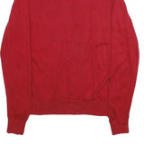 NAUTICA Mens Red Plain V-Neck Basic Knit Jumper M Casual Comfort Cotton Blend