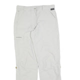 SCHOFFEL Womens Regular White Polyester Blend Zip Trousers W32 L34 Outdoor