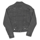 LEVI'S Womens Black Denim Jacket M Cotton Blend Classic Button Closure