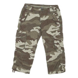 GAP Mens Shorts Green & Beige Camouflage Cargo M W30 Comfortable Stylish