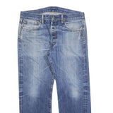 LEVI'S 501 Mens Jeans Blue Regular Straight Denim Medium W34 L27 Classic Button