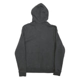 PUMA Mens Grey Cotton Blend Pullover Hoodie M Logo Print Drawstring Hood