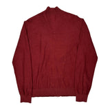 Vintage Armani Exchange Zip Up- Large Red Cotton Blend