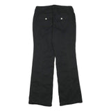 LONDON JEAN Womens Cotton Blend Black Regular Fit Straight Leg Trousers W30 L31