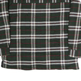 BTC Mens Green & White Check Shirt XL Cotton Blend Classic Button-Up