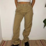 Fiorucci Carpenter Trousers - 28W UK 8 Beige Cotton