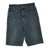 Raw Blue Denim Shorts - 34W 14L Dark Wash Cotton