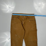 Dickies Carpenter Trousers - 33W 30L Brown Cotton