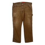 Dickies Double Knee Carpenter Pants - 36W 30L Brown Cotton