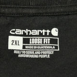 Carhartt Spellout Long Sleeve T-Shirt - 2XL Black Cotton