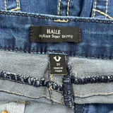 Halle Hi-Rise Super Skinny True Religion Skinny Jeans - 30W US 6 Blue Cotton Blend