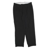G CABALDI Mens Polyester Blend Black Regular Straight Trousers W32 L30 Tailored
