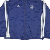 ADIDAS Mens Blue & White Retro Sporty Zip Jacket XL Polyester Blend Track Top