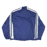 ADIDAS Mens Blue & White Retro Sporty Zip Jacket XL Polyester Blend Track Top