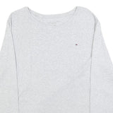 TOMMY HILFIGER Womens Grey Long Sleeve T-Shirt Crew Neck Cotton Blend L