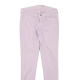 LEVI'S Womens Slim Pink Cotton Blend Denim Jeans W26 L29 Zip Skinny Stylish