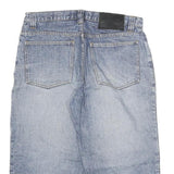 REJECT Mens Denim Blue Casual Shorts XL W34 Cotton Blend Relaxed Fit