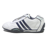 ADIDAS Mens Lace-Up Trainers White & Navy Synthetic UK 5.5 Lightweight Design