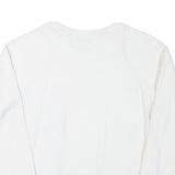 CHAMPION Mens White Blaze Crew Neck M Cotton Blend Pullover Sweatshirt