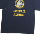 GILDAN Mens Navy Blue Baseball Alumni Graphic T-Shirt XL Crew Neck Short Sleeve