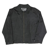 TOM TAILOR Mens Black Jacket XL Polyester Blend Plain Zip Casual Outerwear